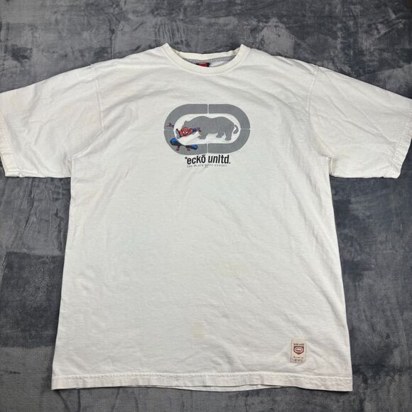 Vintage‎ Ecko Unltd x Marvel Spider-Man Graphic Tee Large White Streetwear RARE - Picture 1 of 13